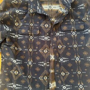 Lucky Brand Star Patterned Shirt - Black and Brown